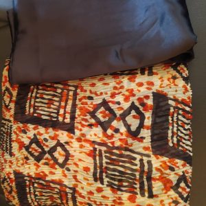 Ensemble mousseline de soie plissesoie uni 1