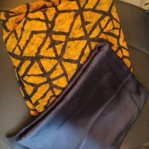 Ensemble mousseline de soie plissesoie uni 3