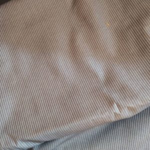 Tissu coton kaki rayures blanches