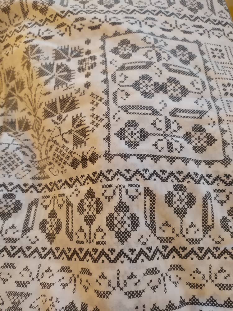 Tissu coton léger blanc noir Tissu coton leger blanc noir