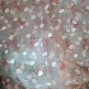 Tissu organza fleuri
